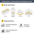 Бордюрная лента для ванной Monlid 22 мм 3.35 м цвет белый