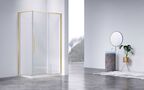 Душевой уголок Vincea Slim-N 130х80 VSR-4SN8013CLG стекло прозрачное, профиль брашированное золото, без поддона