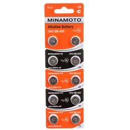 Часовая батарейка MINAMOTO AG12 LR43 55012