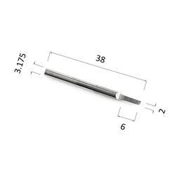 Гравер DJTOL AAOZX3.206 прямой половинный (по дереву, композиту (АКП), пластику)