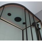 Душевая кабина Frank 120x80 F412/1R М Black правая, стекло матовое, профиль черный