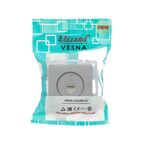Компьютерная розетка встраиваемая Lezard Vesna без заземления цвет платина