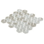 Мозаика Mir Mosaic Natural Steppa ромбы серая стеклянная 270х260х5 мм глянцевая