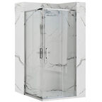 Душевой уголок Loranto 100x100 Neo CS-21809-100 стекло прозрачное, профиль серебро