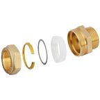 Муфта комбинированная Stahlmann 1"x25 мм НР латунь SSML250001BEF