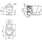 Подвесной унитаз Ideal Standard Connect Air Aquablade E005401 c сиденьем микролифт