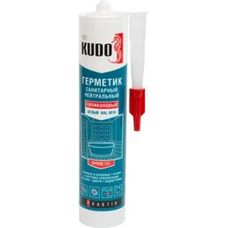 Герметик силиконовый Kudo Praktik нейтральный санитарный белый 260 мл