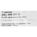 Розетка компьютерная встраиваемая Systeme Electric Glossa RJ45 UTP cat 5e цвет бежевый