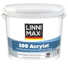 Краска фасадная Linnimax 100 Acrylat прозрачная база Б3 9.4 л
