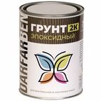 Грунт эпоксидный DARFARBEN для металла, бетона, пластика и дерева (1 кг+ 16 гр) цвет желтый