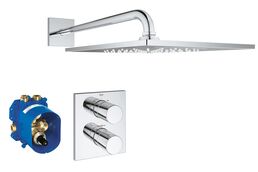 Набор для комплектации душа с термостатом Grohtherm 3000 Cosmopolitan, с верхним душем GROHE Rainshower F 10", хром (26261000)