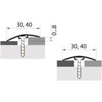 Порог разноуровневый (кант) Artens 40x1800x0-8 мм цвет ольха
