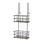 Полка для душевой кабины Swensa Caddy SWR-1006 двухъярусная металл цвет чёрный