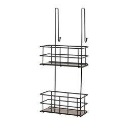Полка для душевой кабины Swensa Caddy SWR-1006 двухъярусная металл цвет чёрный
