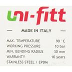 Гибкая подводка для воды UNI-FITT НВ 1/2" 100 см