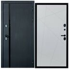 Дверь входная металлическая DIVA ДХ-46 2050x860 Правая Черный кварц - Д11 Белый софт, УТ-00076719