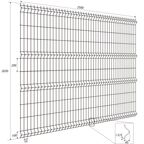 3D панель для забора Grand Line Light h.2.03 x L.2.5 RAL 8017 коричневый