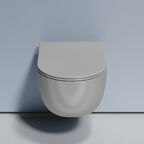 Унитаз подвесной Ceramica Nova Modena CN6063MH безободковый, с сиденьем микролифт, антрацит матовый