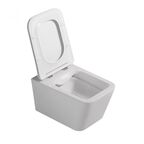 Комплект подвесного унитаза с инсталляцией Abber Rechteck AC1201-AC0105-AC0121MB безободковый, крышка с микролифтом, белый, кнопка черная
