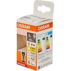 Лампа светодиодная Osram P E14 220/240 В 5 Вт шар 600 лм теплый белый свет