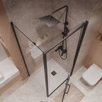 Душевой уголок Niagara Nova 90x100 NG-85-9AB-A100B-34 стекло прозрачное, профиль черный матовый, без поддона