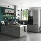 Фасад для кухонного ящика Аша грей 79.7x12.5 см Delinia ID ЛДСП цвет светло-серый