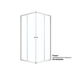 Душевой уголок Domani-Spa Cube квадратный 90x90 см светло-серый профиль прозрачное стекло раздвижной