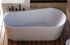 Ванна акриловая Abber 150x75  AB9496-1.5 L белая с каркасом в комплекте