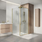 Душевой уголок Niagara Nova 90x100 NG-44-9ASG-A100SG-34 стекло прозрачное, профиль золото брашированное