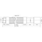 Труба гофрированная Mcalpine раздвижная 1.1/4 40/50,мм длина 500 мм MRMF105S