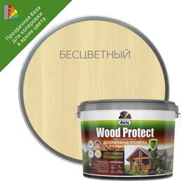 Пропитка для дерева Dufa Wood Protect полуматовая бесцветная 9 л