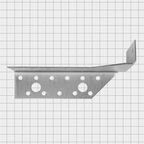 Опора балки левосторонняя 25x145x76x1.8