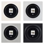 Розетка компьютерная встраиваемая Onekey Florence RJ45 UTP cat 5 цвет чёрный