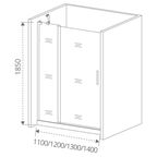 Душевая дверь в нишу Makiato WTW-OD-120-C-WE, 185x120 см хромированный профиль прозрачное стекло распашная