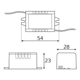 Блок питания влагозащищенный для светодиодной ленты Gauss 12 В 5 Вт IP67