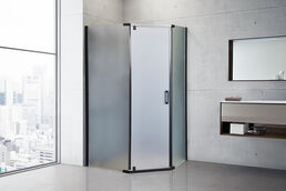 Душевой уголок Royal Bath 120х80 RB 1280TR-C-BL стекло матовое, профиль черный
