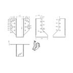 Опора бруса раскрытая GAH ALBERTS OBR R 40x110x2