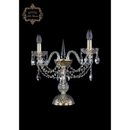 Хрустальная настольная лампа с подвесками Art Classic 45271 12.12.2.141-37.Gd.Sp подсвечник