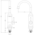 Проточный водонагреватель электрический Oasis KP-S 3.3 кВт серый с краном