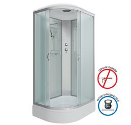 Душевая кабина Niagara Classic 90x70 NG-33974-14R средний поддон, стекло матовое, профиль серебро, правая