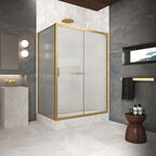 Душевой уголок Vegas-Glass 135x95 ZP+ZPV Protec 135*95 03 Moru профиль золото матовое, стекло Moru