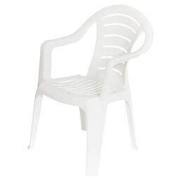 Кресло садовое 40х39х79 см пластик белый (оттенок в ассортименте)