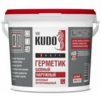 Герметик акриловый KUDO PROFF, наружный, паропроницаемый шовный, для монтажной пены при монтаже окон, SMS-351, 7 кг, белый