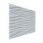 Стеновая панель 3D Dekohaus Aqua Люкс белая 90x45 см 2 шт.