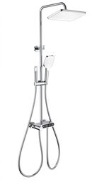 Душевая стойка с гигиеническим душем WONZON & WOGHAND MUSE WW-B3112-CR глянцевый хром, с термостатом