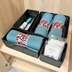 Набор коробок без крышки 31x31/15x31/15x15 см полиэстер цвет черный 4 шт