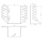 Опора бруса раскрытая Gah Alberts OBR R 100x140x2