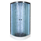 Душевая кабина AvaCan 110x110 EM2011LED+GM стекло узорчатое, профиль хром, с гидромассажем