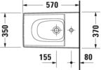 Биде подвесное Duravit Viu 2292150000