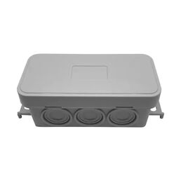 Распределительная коробка открытая LEXMAN D 90x42x40 мм 10 вводов IP56 цвет серый